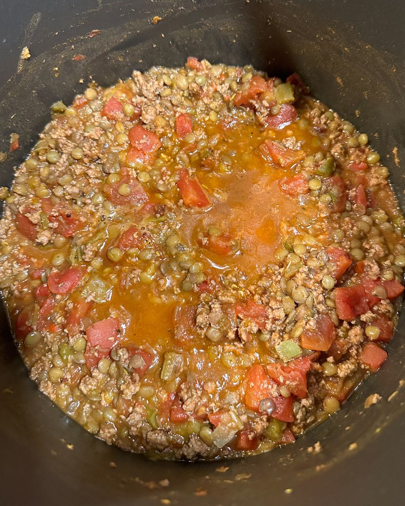 Lentil Chili with Ground Turkey