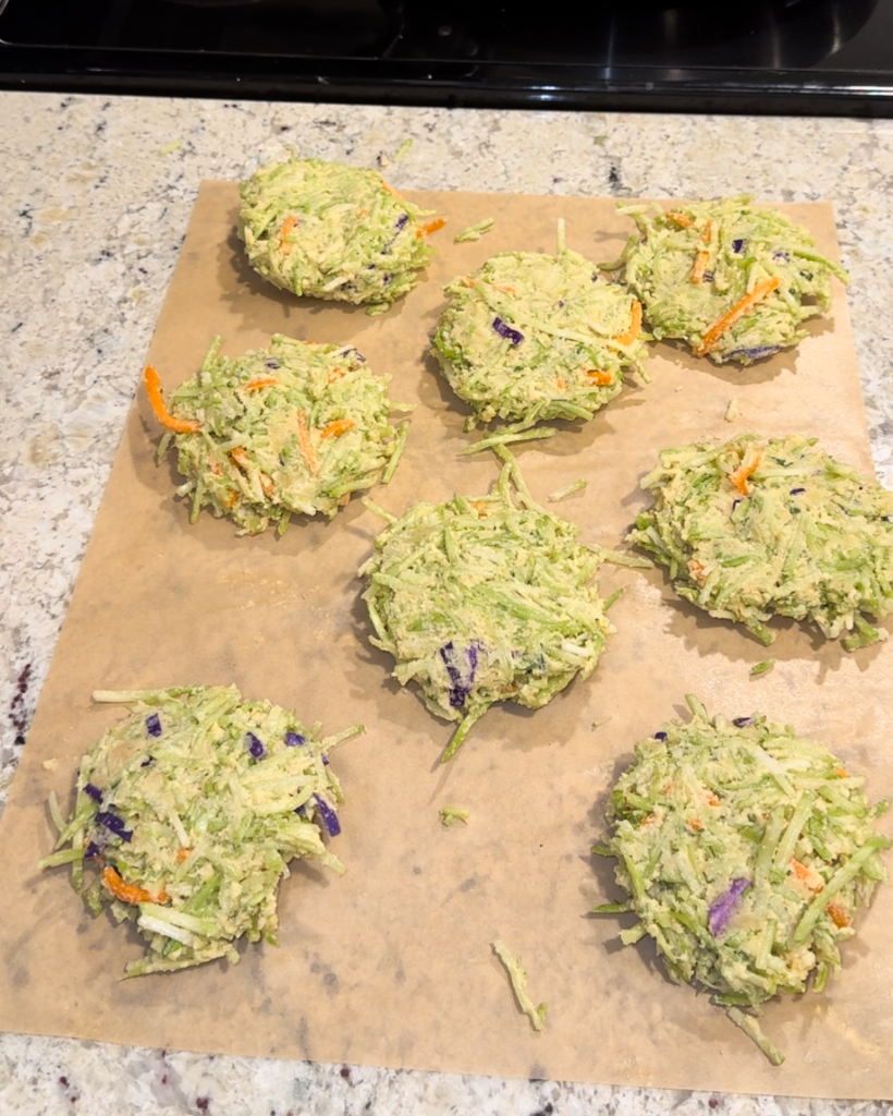 Making Broccoli Fritters