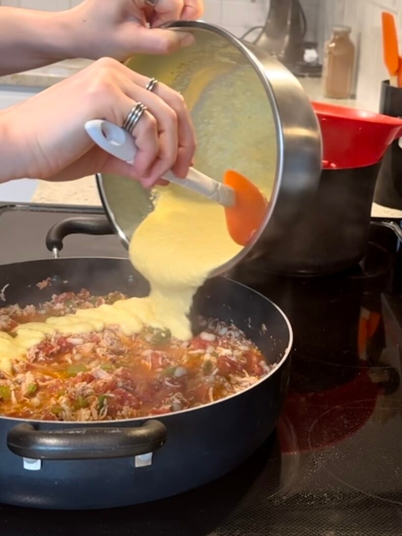 Black-Eyed Pea Casserole with Cornbread Crust Recipe